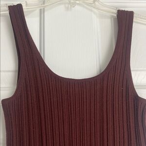 Madewell Dark Brown Ribbed Tank Top